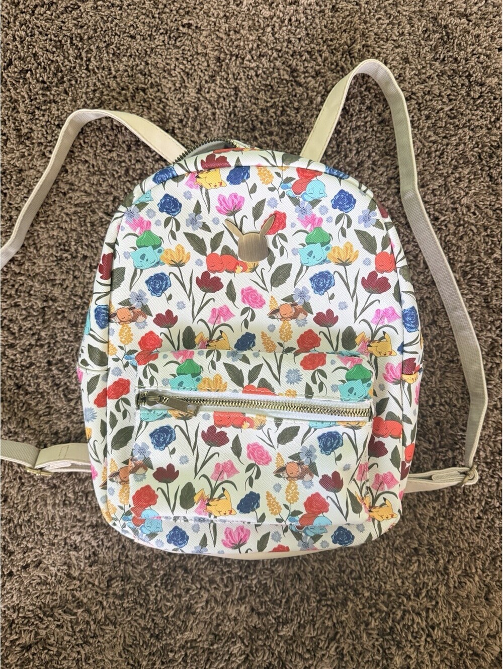 Pokémon Floral Mini Backpack Pikachu Eevee Bulbasaur Squirtle Charmander